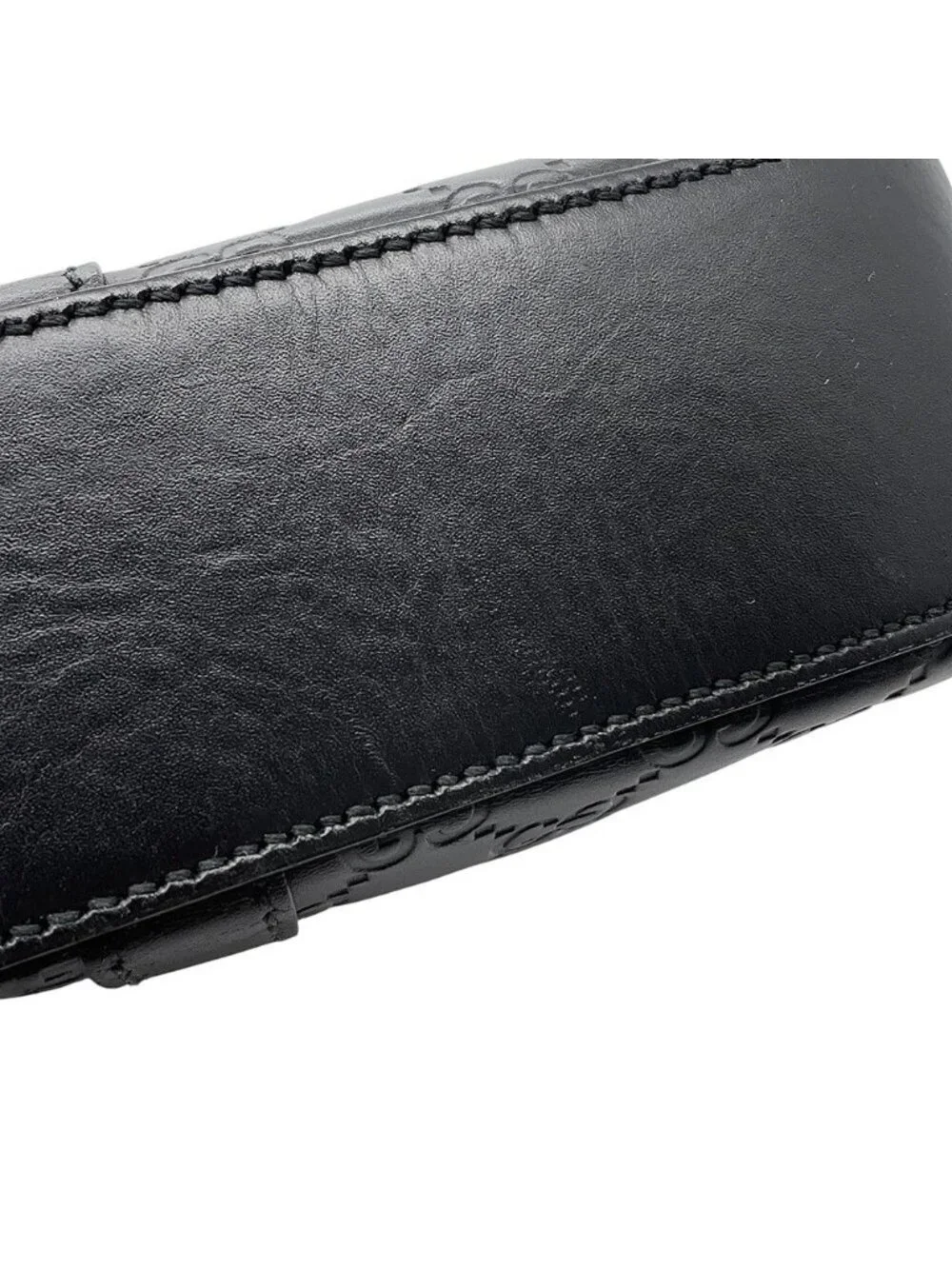 Gucci Shoulder Bag Briefcase GG Guccissima Leather Business 2-Way Black